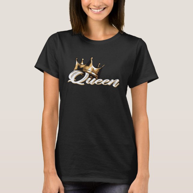 Awesome Queen Crown Crown me font queen T Shirt (Framsida)