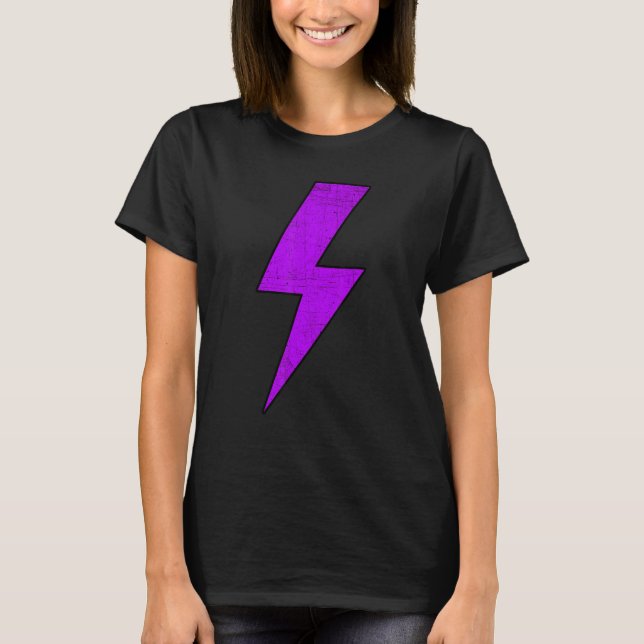 Awesome Retro Distressed Front & Back PURPLE Light T Shirt (Framsida)