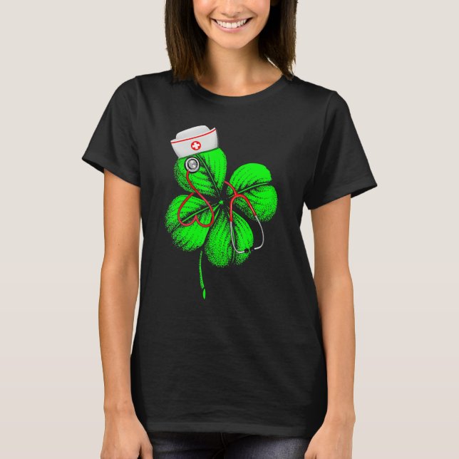 Awesome Saint Patrick's Day Doctor Shamrock Hat Ir T Shirt (Framsida)