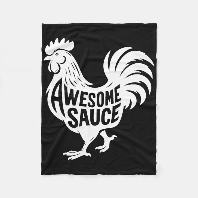 Awesome Sauce Rooster Kyckling  Fleecefilt (Framsidan)