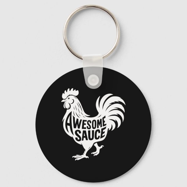 Awesome Sauce Tupp Kyckling  Nyckelring (Framsida)