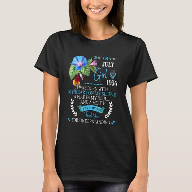Awesome Since 1956 66th Birthday I'm A July Girl 1 T Shirt (Framsida)