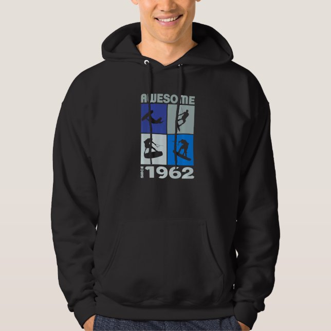 Awesome since 1962 Wakeboard lifestyle Hoodie (Framsida)