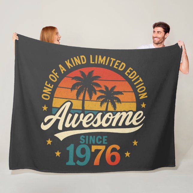 Awesome Since 1976 One Of A Kind Fleecefilt (På plats)