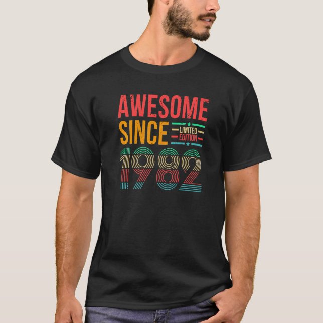 Awesome Since 1982  Vintage T Shirt (Framsida)