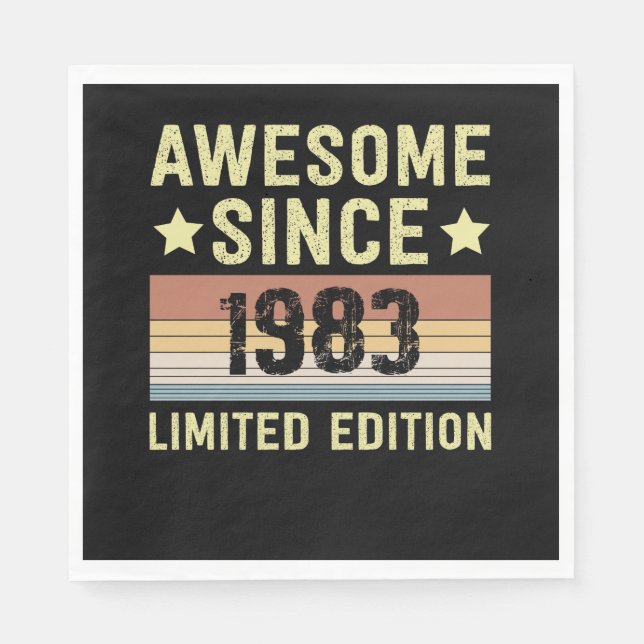 Awesome Since 1983 Birthday Pappersservett (Framsidan)