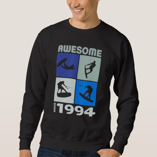 Awesome since 1994  Wakeboard lifestyle Lång Ärmad Tröja (Framsida)