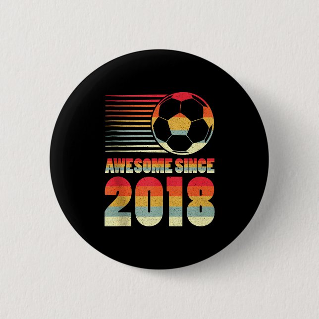 Awesome Since 2018 Soccer 8th Birthday Tank Top  Knapp (Framsida)