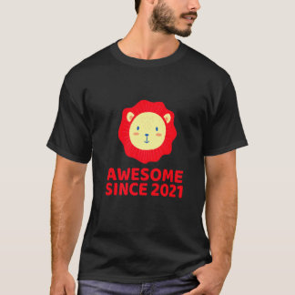 Awesome Since 2021 Sweet Lion  For Kids Boys Girls T Shirt