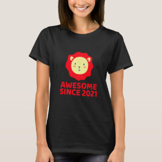 Awesome Since 2021 Sweet Lion  For Kids Boys Girls T Shirt