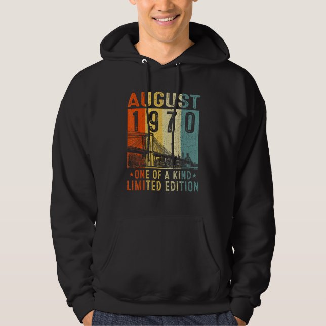 Awesome Since August 1970 One Of A Kind Hoodie (Framsida)