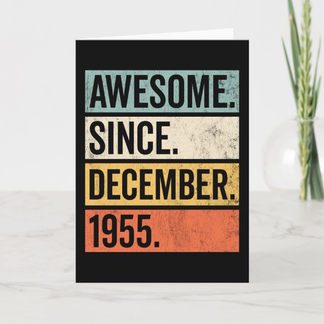 Awesome Since December 1955 Birthday Kort (Framsida)