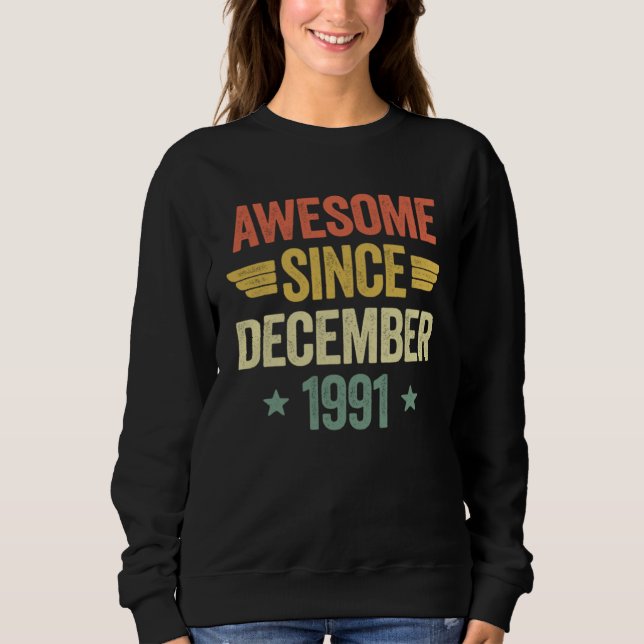 Awesome Since December 1991 T Shirt (Framsida)