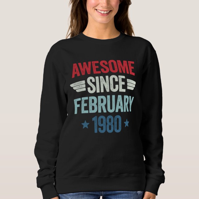 Awesome Since February 1980 1 T Shirt (Framsida)