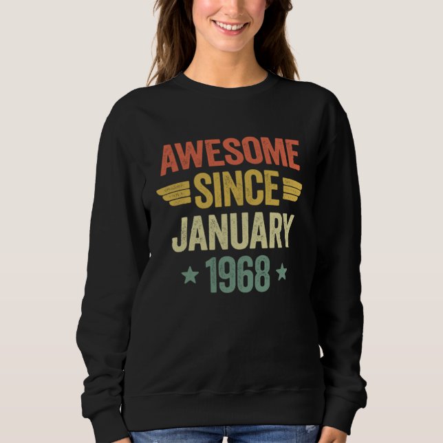 Awesome Since January 1968 T Shirt (Framsida)