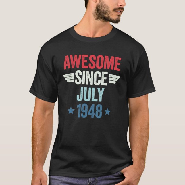 Awesome Since July 1948 T Shirt (Framsida)