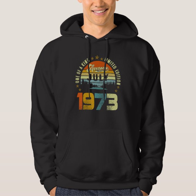 Awesome Since July 1973 One Of A Kind  2 Hoodie (Framsida)