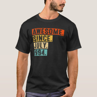 Awesome Since July 1994 Vintage 28th Birthday T Shirt