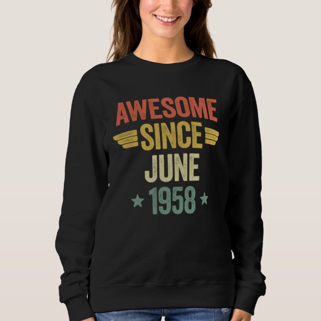 Awesome Since June 1958 T Shirt (Framsida)