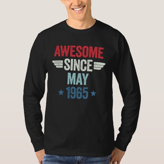 Awesome Since May 1965 2 T Shirt (Framsida)
