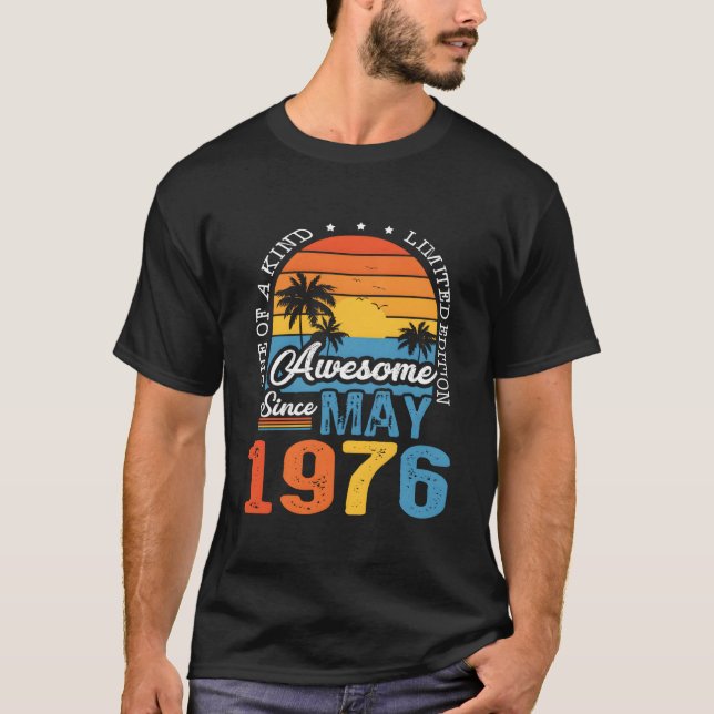 Awesome Since May 1976 47Th 47 T Shirt (Framsida)