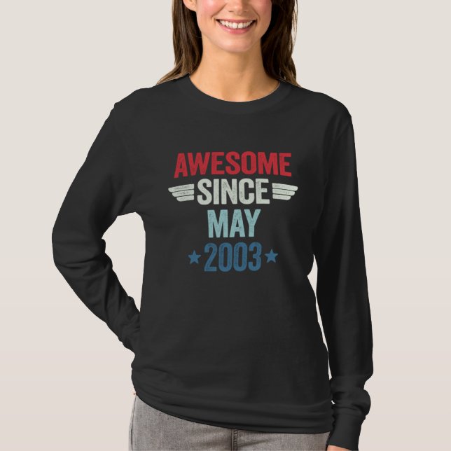 Awesome Since May 2003 T Shirt (Framsida)