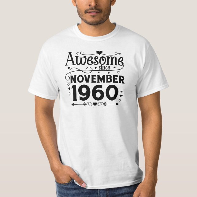 awesome since November 1960 T Shirt (Framsida)