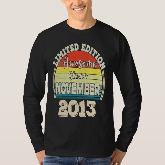 Awesome Since November 2013 Born in November Dad M T Shirt (Framsida)