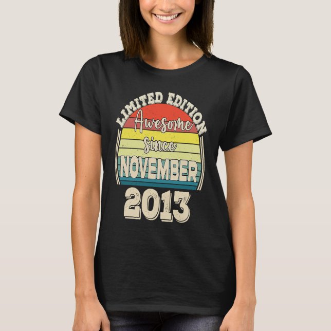 Awesome Since November 2013 Born in November Dad M T Shirt (Framsida)