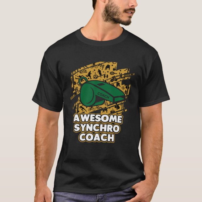 Awesome Synchro Coach Synchronized Diving Coaching T Shirt (Framsida)