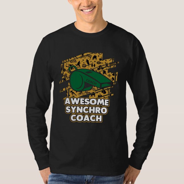 Awesome Synchro Coach Synchronized Diving Coaching T Shirt (Framsida)