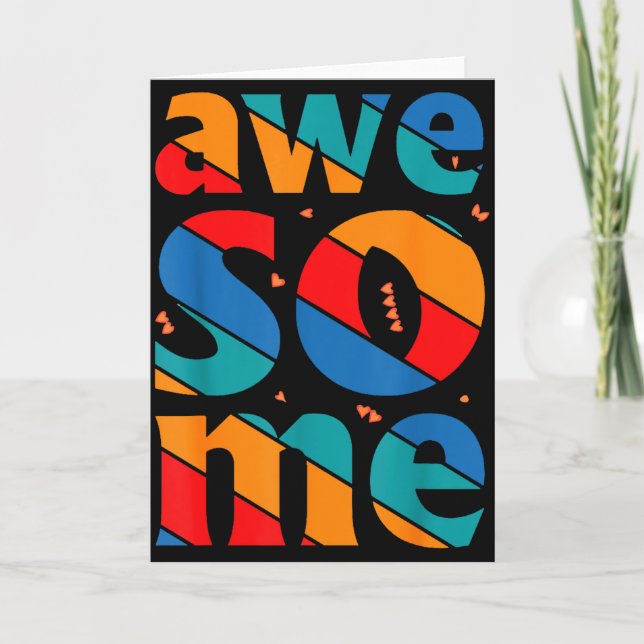 Awesome Text Saying Quote Men Women Kids Graphic A Kort (Framsida)