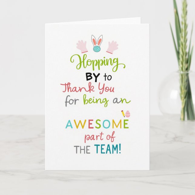 Awesome Thanks Team Card Kort (Framsida)