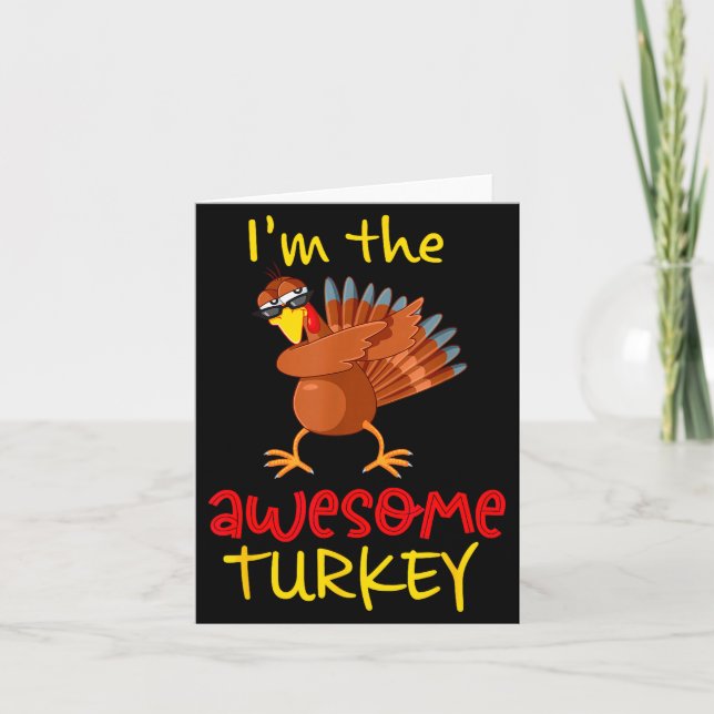 Awesome Turkey Matching Family Group Thanksgiving  Kort (Framsida)