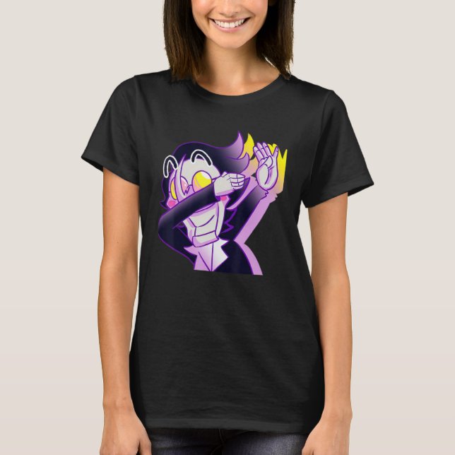 Awesome Videogames Playing Classic Arts Characters T Shirt (Framsida)