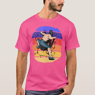 Awesome Wall Climber Rock Mountain Climbing Boulde T Shirt