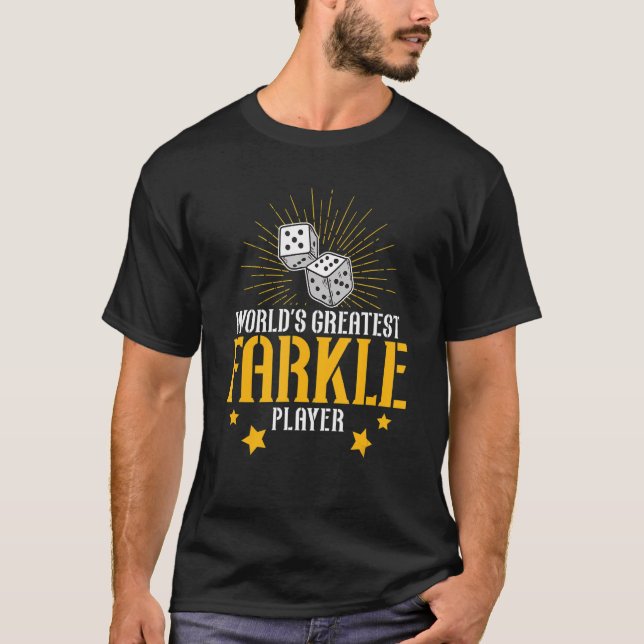 Awesome World's Greatest Farkle Player For Farkle  T Shirt (Framsida)