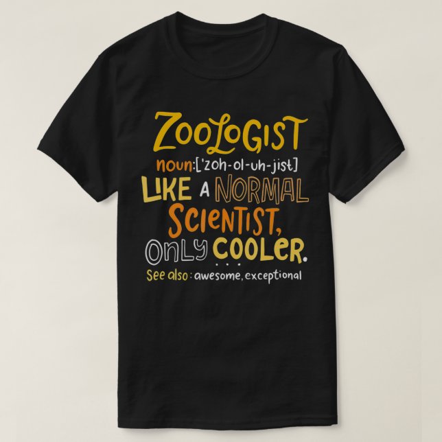 Awesome Zoologist Definition Funny Zoology Science T Shirt (Design framsida)