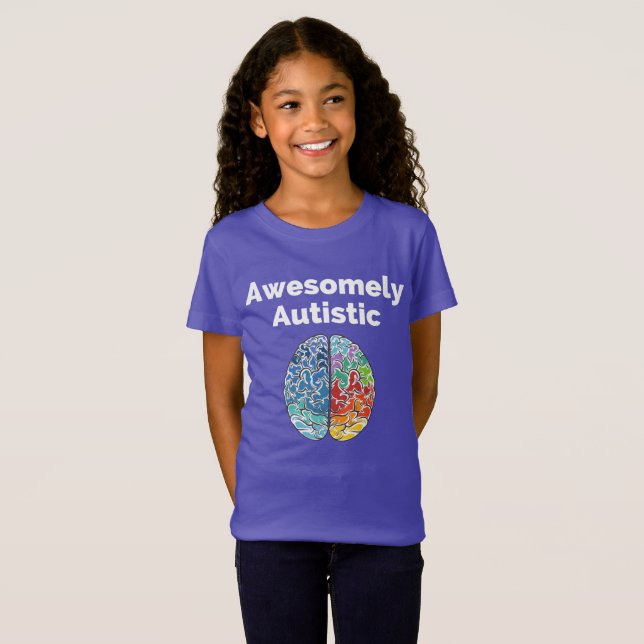 Awesomely Autistic hjärna Tröja (Hel framsida)