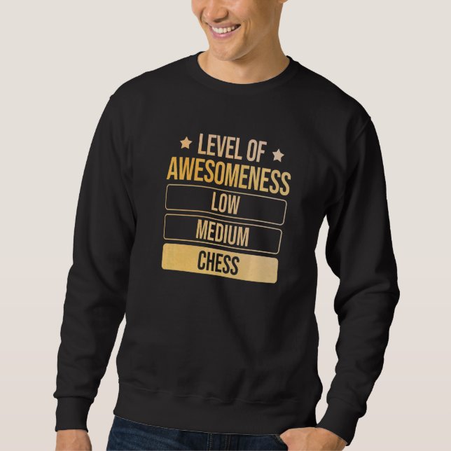 Awesomeness Chess Lång Ärmad Tröja (Framsida)