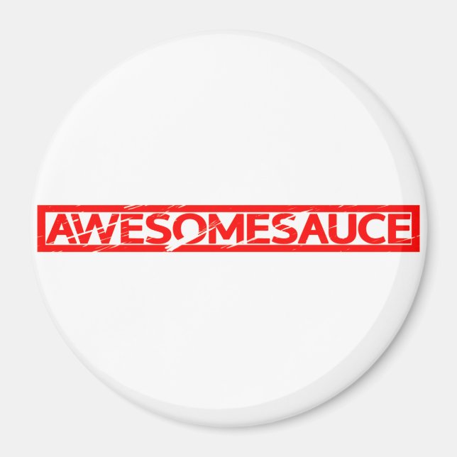 Awesomesauce Frimärke Magnet (Framsidan)