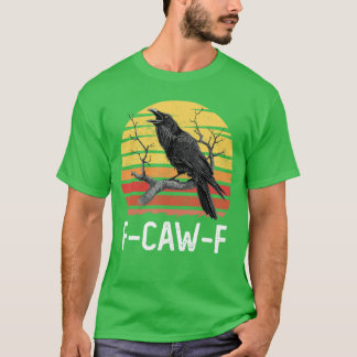 awF Black Kråka Pun Funny Bird Cawing Grunge Meme T Shirt