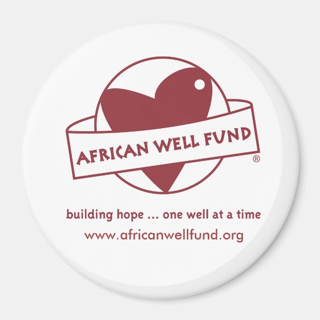 AWF-logotyp-färg, www.africanwellfund.org Magnet (Framsidan)