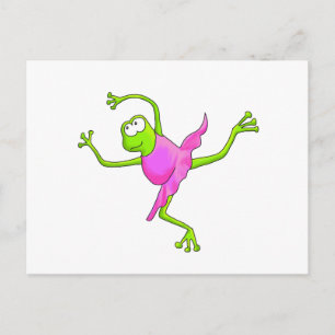 Awkward Ballet Frog Vykort