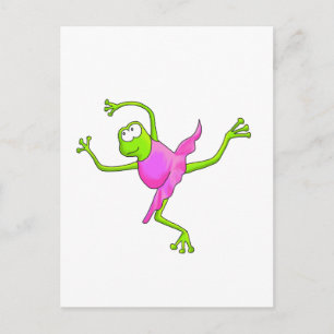Awkward Ballet Frog Vykort
