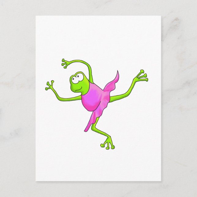 Awkward Ballet Frog Vykort (Framsida)