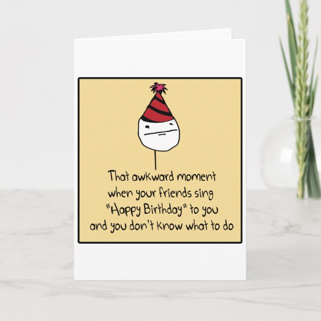Awkward Birthday Moment Kort (Framsida)