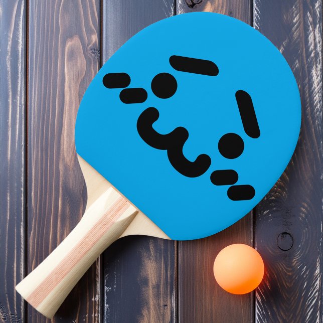 Awkward Cute Ansikte Blue Ping Pong Paddle Pingisracket (Skapare uppladdad)