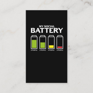 Awkward Introvert till Social Battery Shy Person Visitkort