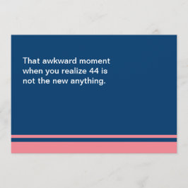 Awkward Moment Birthday Card - valfritt 40-tal Kort